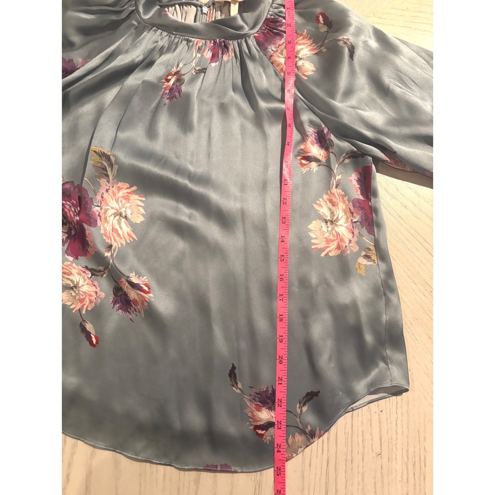 Rebecca Taylor Simone Fleur Silk Blouse in the "Duck Egg" size - Picture 8 of 11